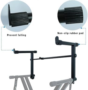 2 Tier Adjustable Keyboard Stand Extension Black