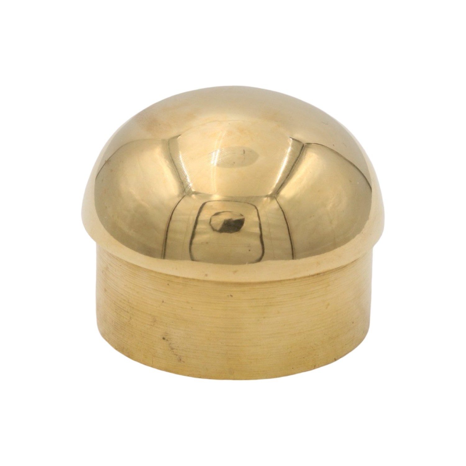Brass Ball Bar Rail End Cap Dome 2 Inch