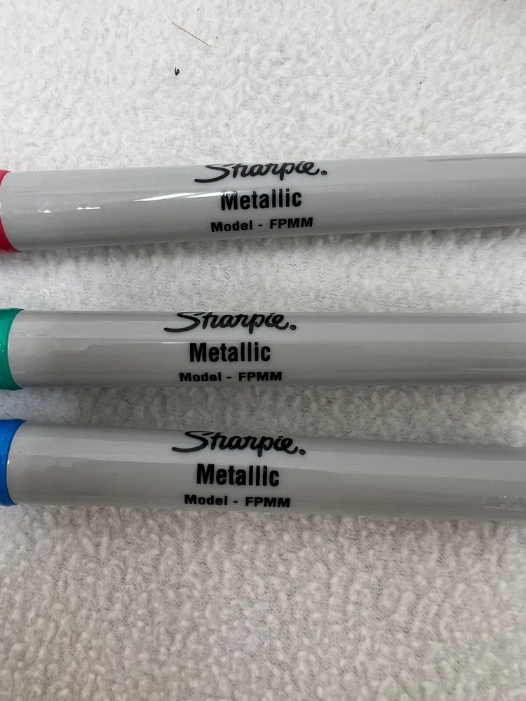 NEW SET OF 6 SHARPIE METALLIC PERMANENT MARKERS FINE POINT EMERALD RUBY SAPPHIRE