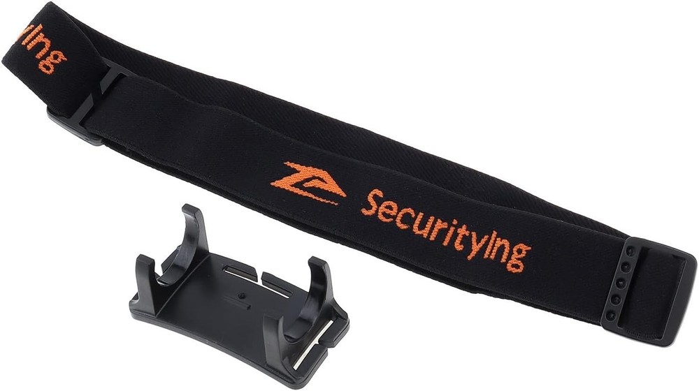 Flexible Headlamp Strap with Bracket for Enhanced Night Visibility - Black