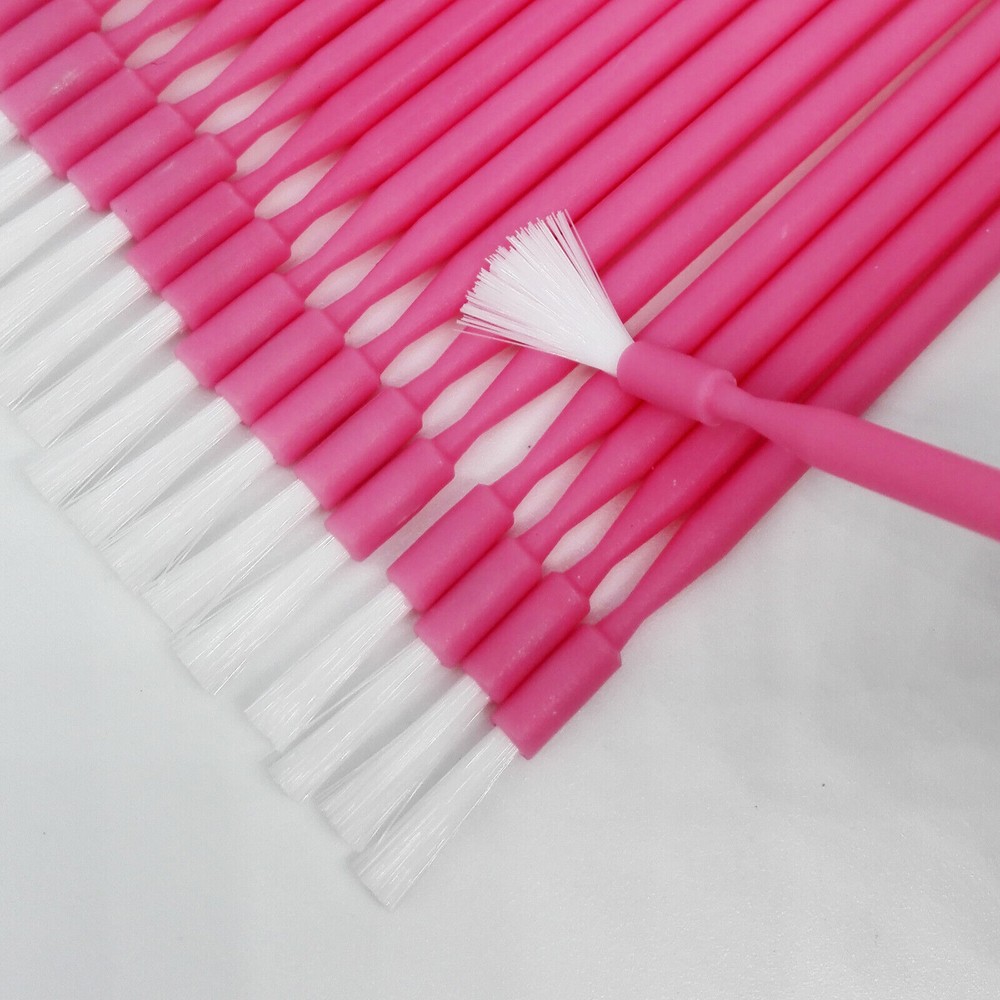 100Pcs Dental Disposable Micro Applicator Bendable Long Shank Brush Tips 2 Color