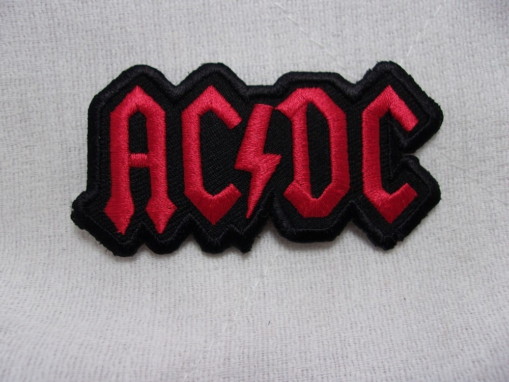 AC -DC   NEW EMBROIDERED  NAME PATCH TAG