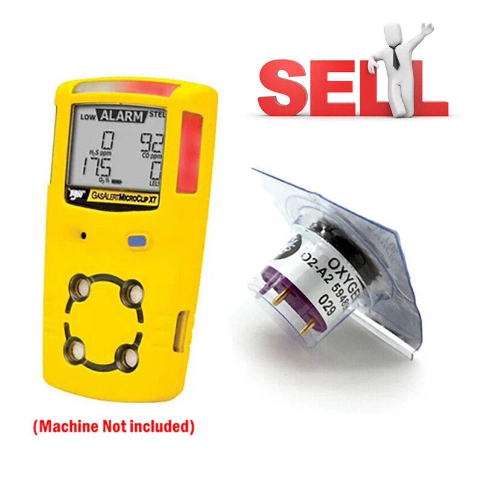 New! Alphasense O2-A2 Oxygen Sensor for BW Technologies Gas Alert MicroClip