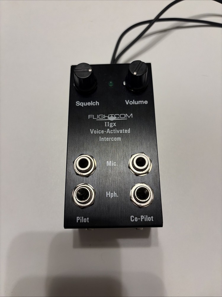 FlightCom IIGX 2GX Pilot Voice Activated Intercom No Power Cable