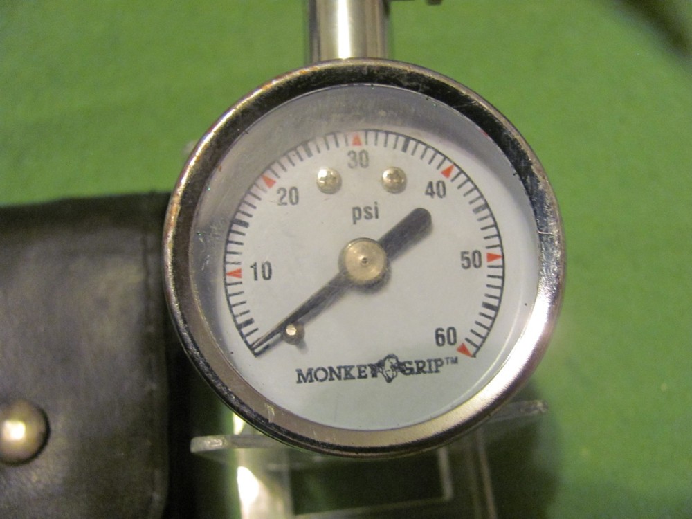 Monkey Grip Mini Dial Tire Gauge with Bleeder and Bag