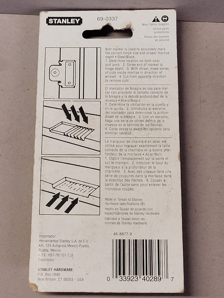 NOS - STANLEY BUTT MARKER 3-1/2 inch