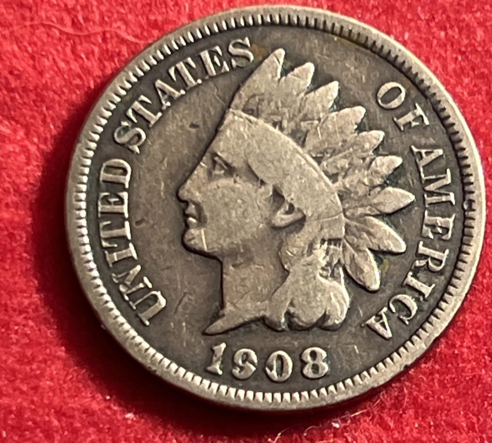 1908 indian head cent BN40