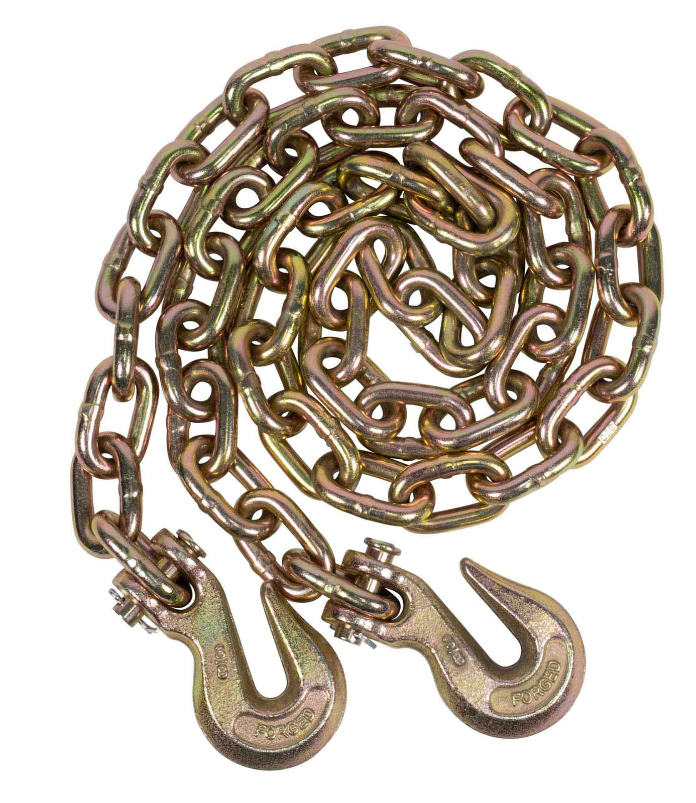 (4 Pack) 3/8" X 12' G70 Chain with Grab Hooks, WLL 6,600 lbs