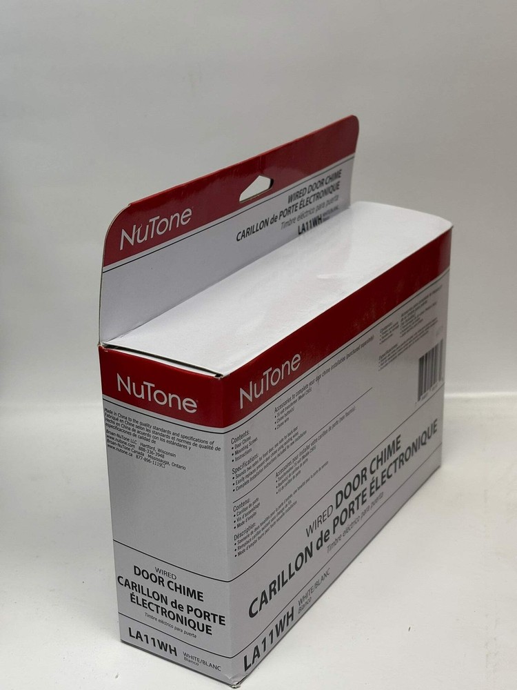 NuTone LA11WH Decorative Wired Doorbell, 2-Note Surface Mount, 16 Volt