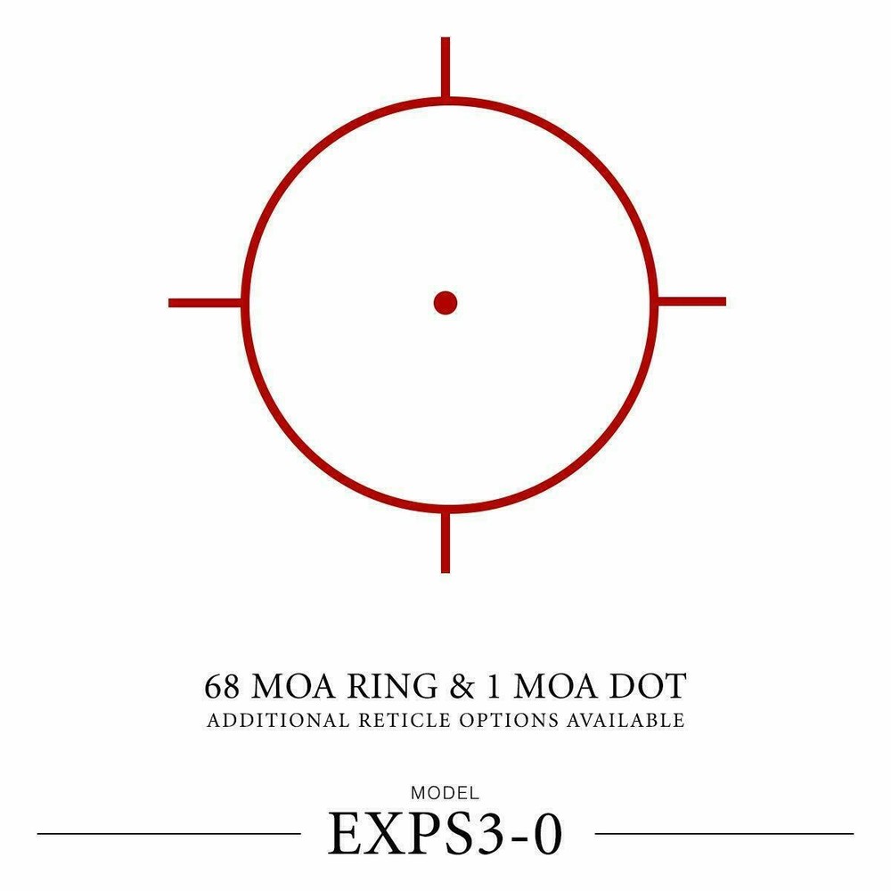NEW EOTECH EXPS3-0 BLACK HOLOGRAPHIC WEAPON SIGHT 68 MOA RING 1 MOA DOT