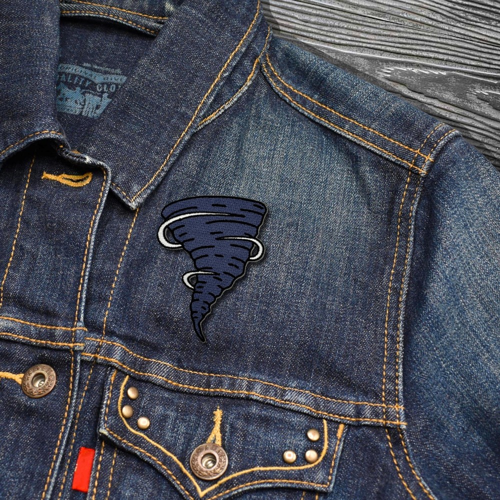 Tornado Embroidered Iron-on Patch