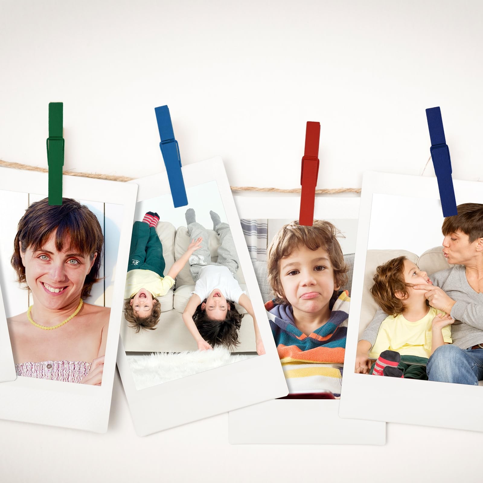 KTOJOY Colored Wooden Clothes Pins, Rainbow Colors 50 Pack, 2.9 Inch, 5 PCS P...