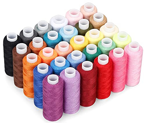 Sewing Threads Kits, 30 Colors Polyester 250 Yards Per Spools for Hand Sewing