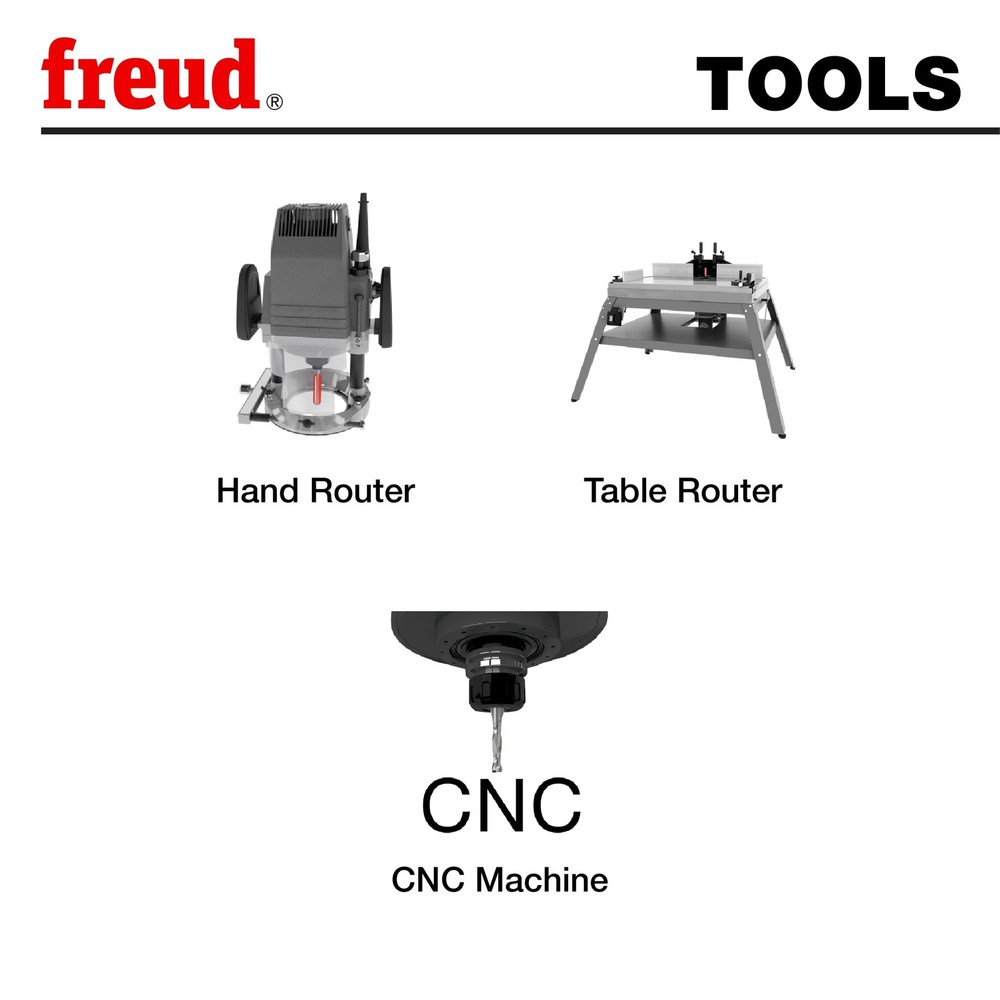 Freud 82-116 3/8" Radius Half Round Bit 1/2" Shank