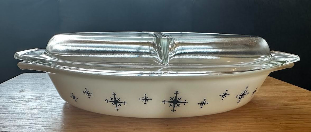 Pyrex Compass devided  No Lid