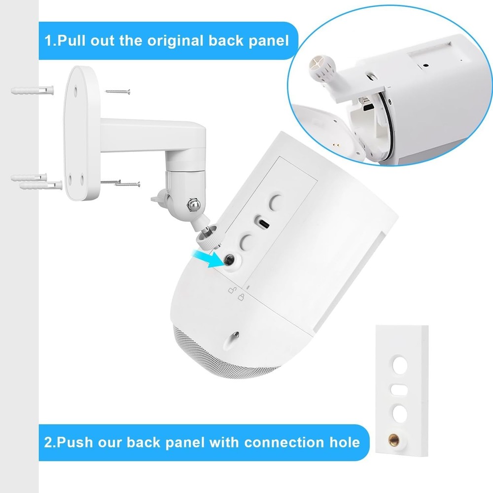 2 Pack Adjustable Wall Mount comatible with Ring Spotlight Cam Battery/Cam Pl...