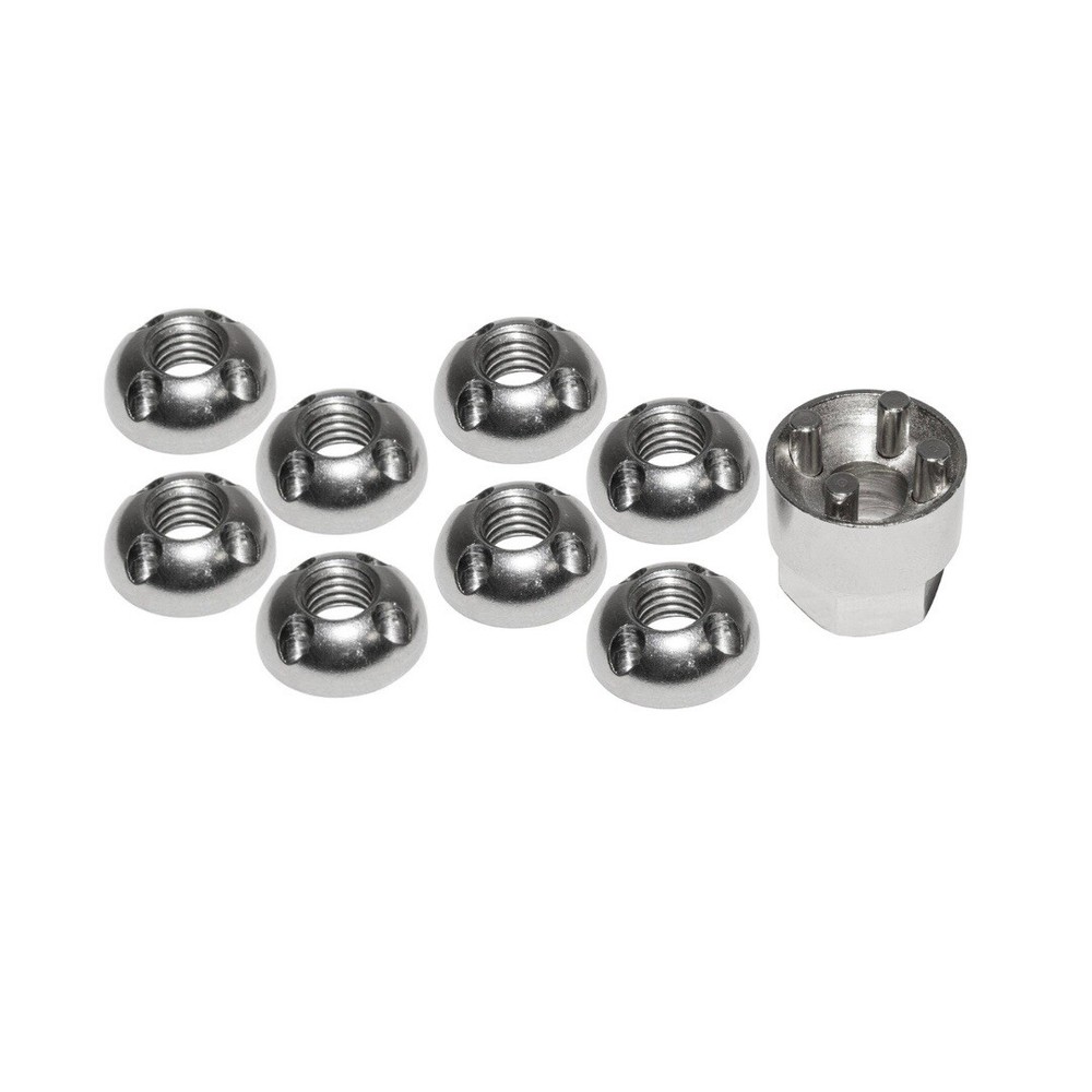 8 x M8 OEX Anti-Theft Security Nuts Tamperproof Locking Nut Set