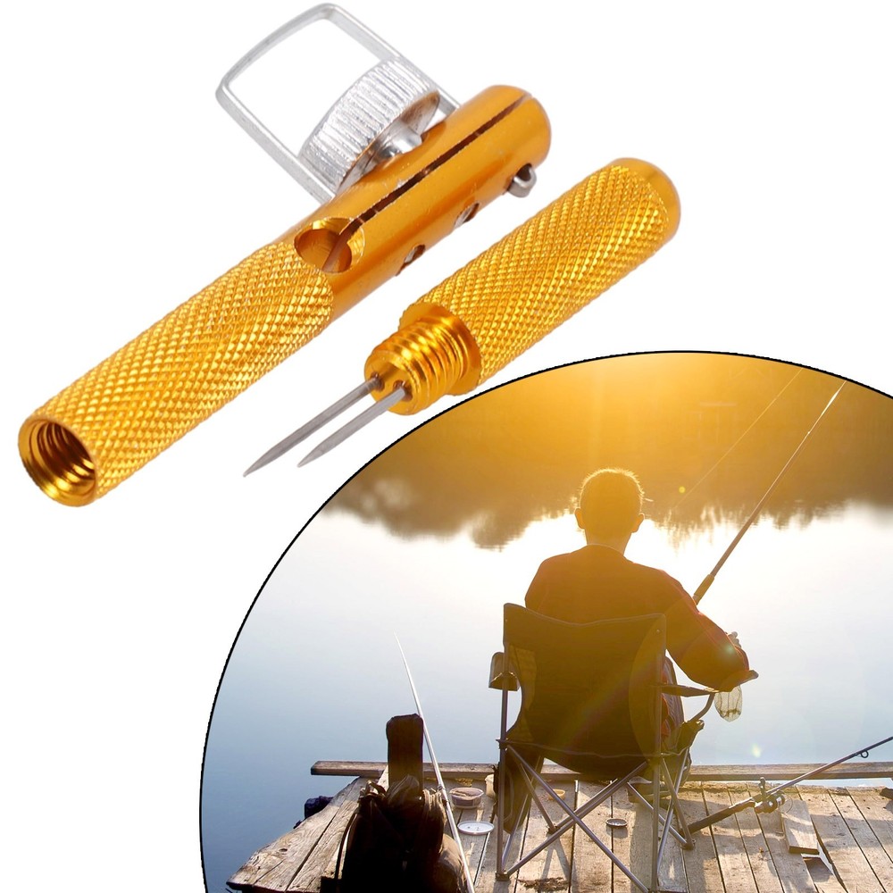 Multi Function Fishing Tool Hook Remover Eye Cleaner and Knotter Tying Device