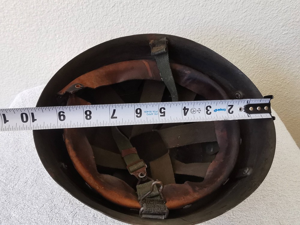 Vintage 1945-1955 Post War Austrian Sergeant Helmet Liner with Strap