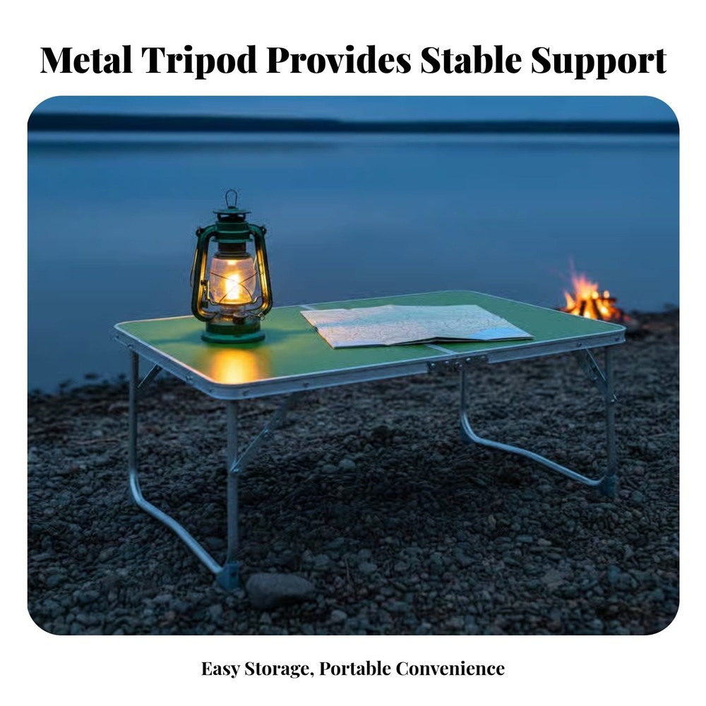 Portable Folding Camping Table Green