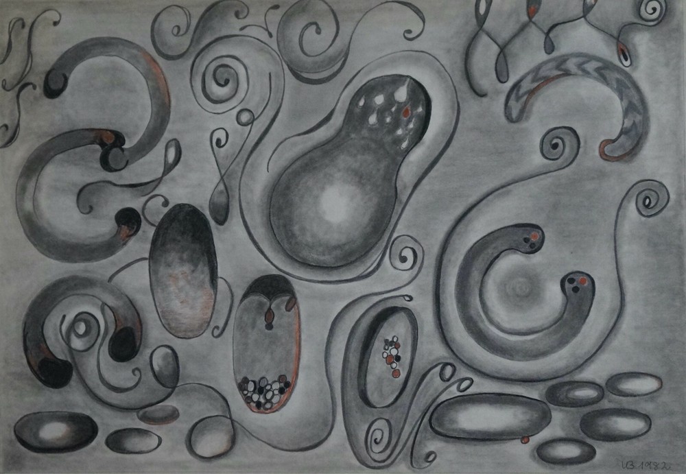 U. Berta (20th) "Composition" Signed