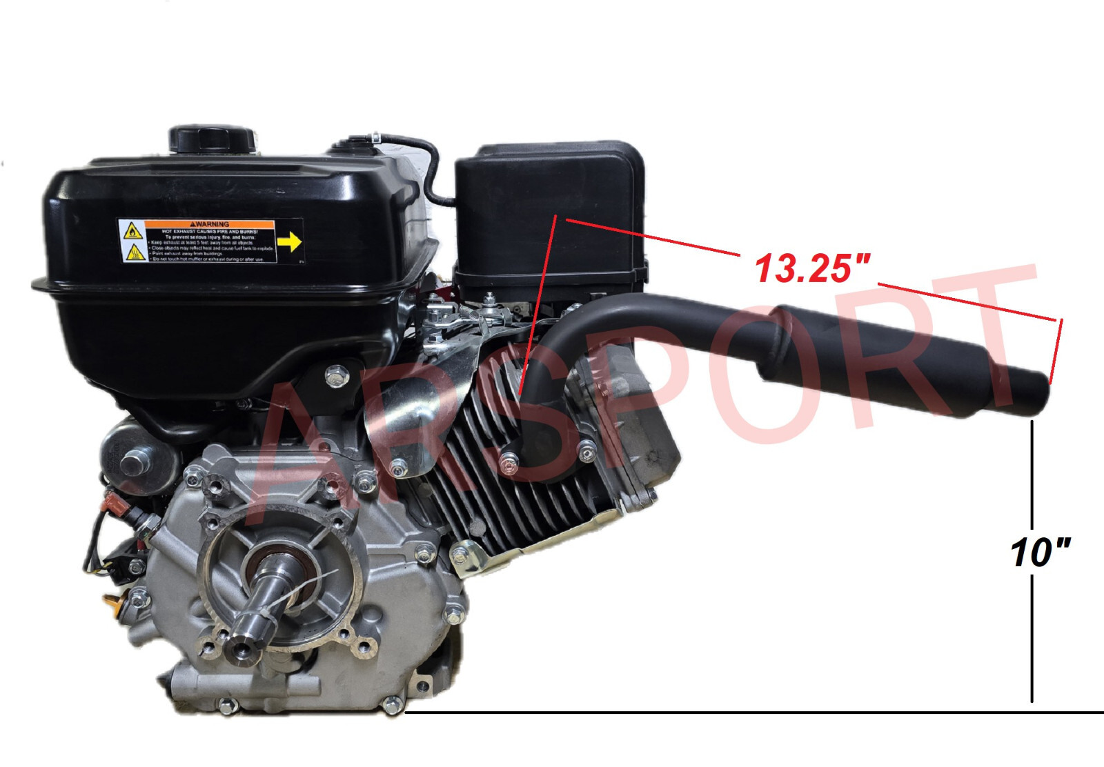 Low profile Exhaust Muffler pipe Compatible with Predator Max 459cc