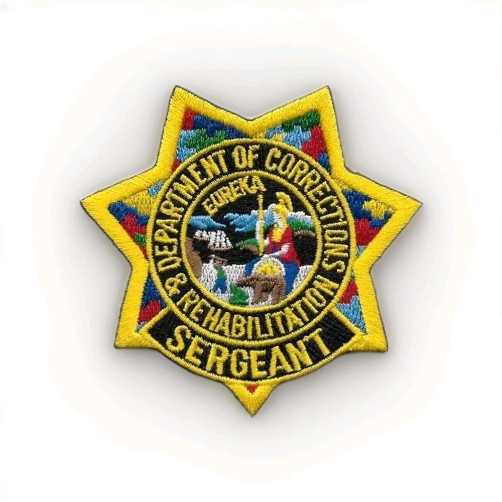 CDCR Sergeant Star Patch Austism Awareness