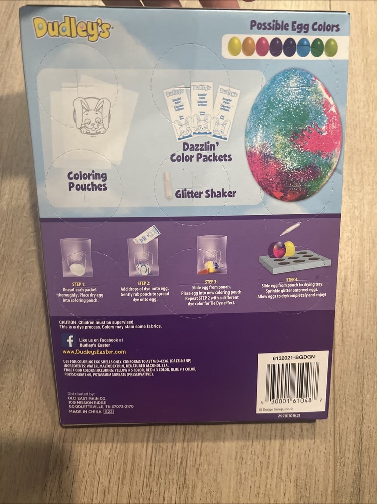 Dudley's Glitter Tie Dye Easter Egg Decorating Kit
