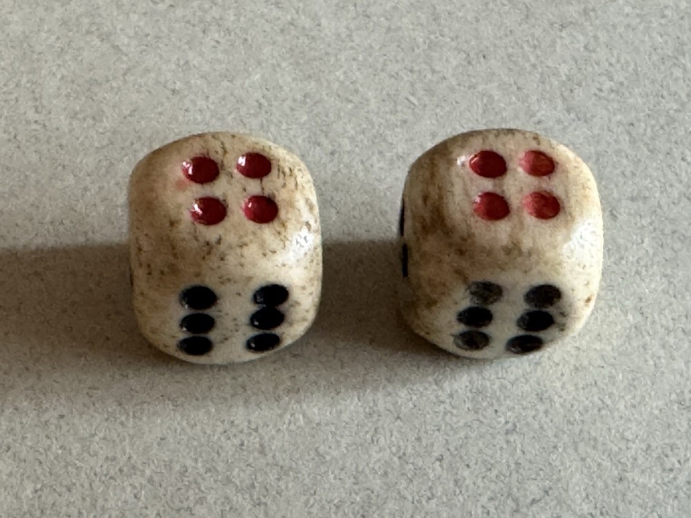 Rare Bone Red Black Dice