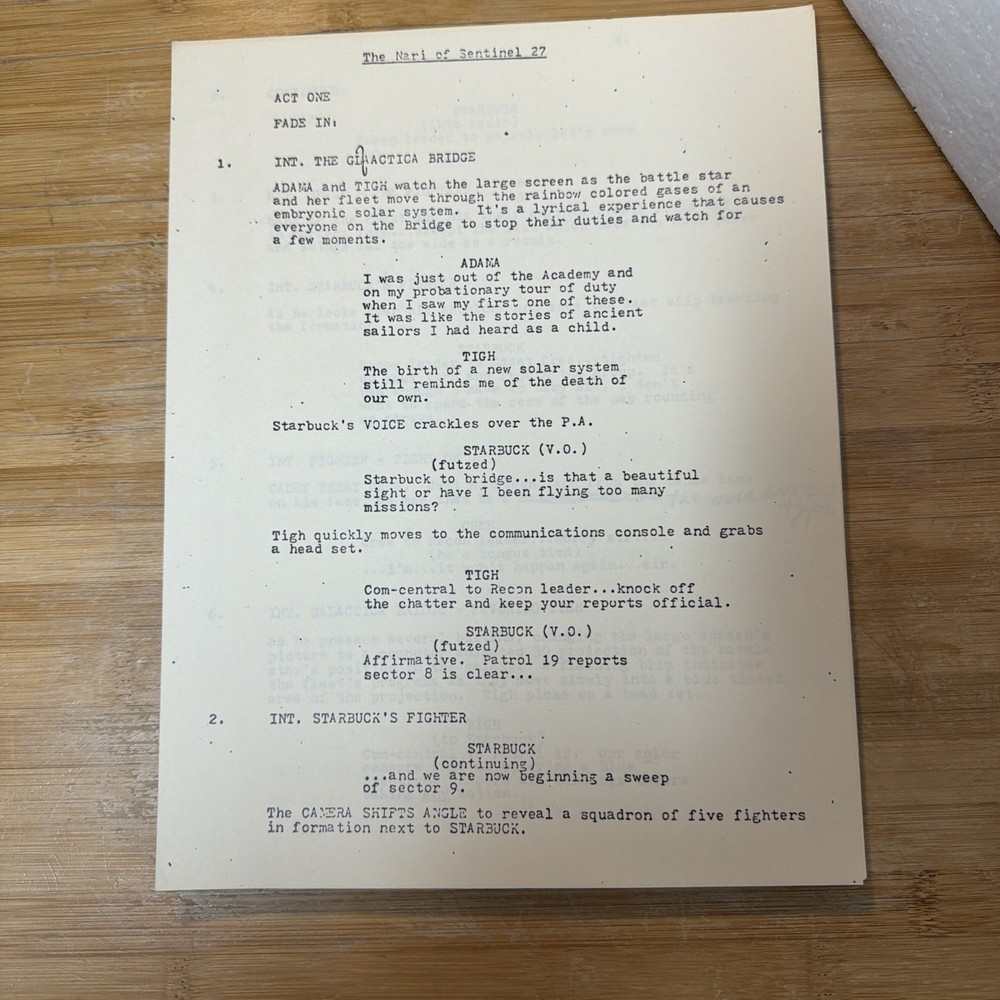 Galactica First Draft Teleplay Copy