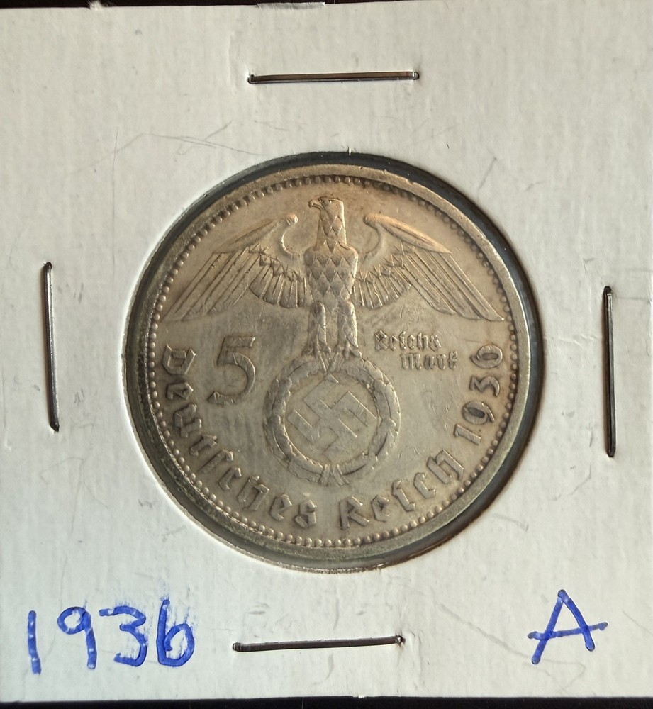 GERMANY 5 MARK COIN - Third Reich - SILVER German