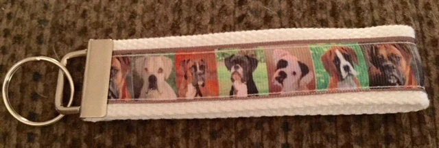 Boxer Cotton Webbing Keychain/ Wristlet/ Keyfob