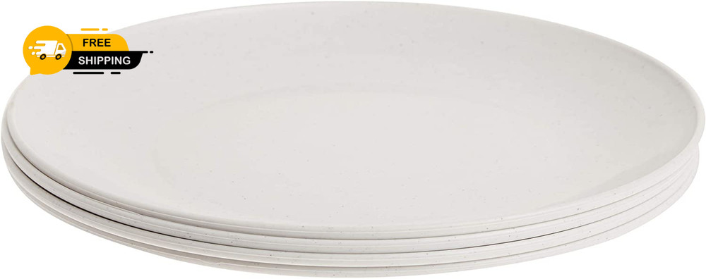 Nordic Ware Polypropylene Plates Microwave Serveware, 10", White