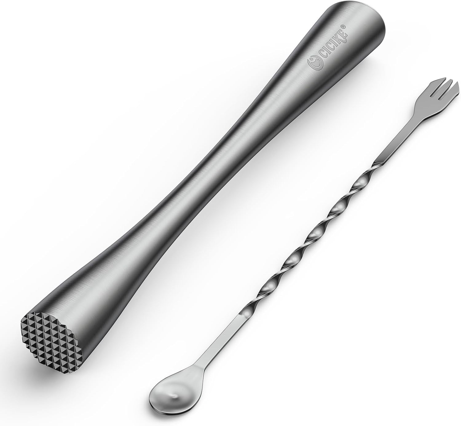 10 Inches Stainless Steel Muddler and Mixing Spoon 10 inches,