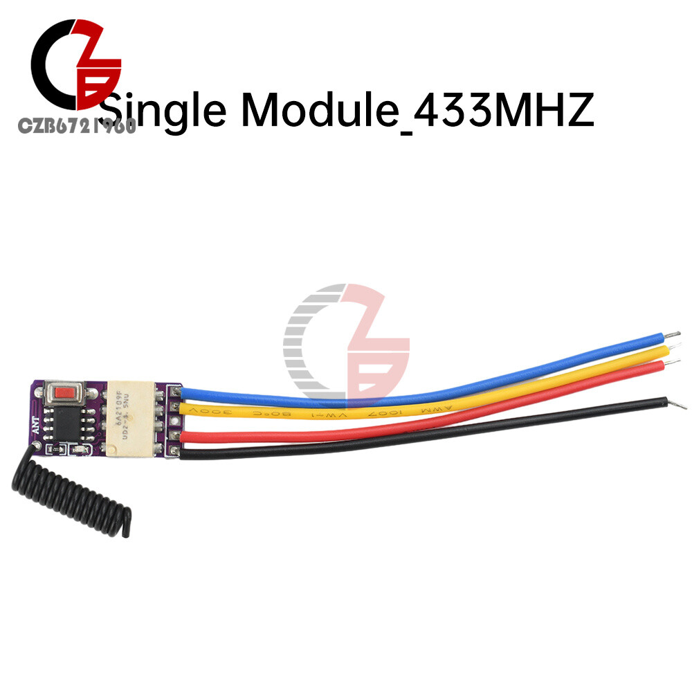 3.7V-12V RF Remote PCB Board 433MHZ Relay Switch Signal Module W/ Remote Control