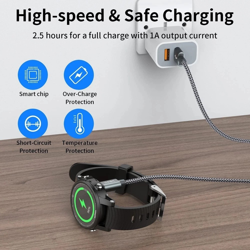 Compatible for Garmin Watch Charger Cable (2 Pack)