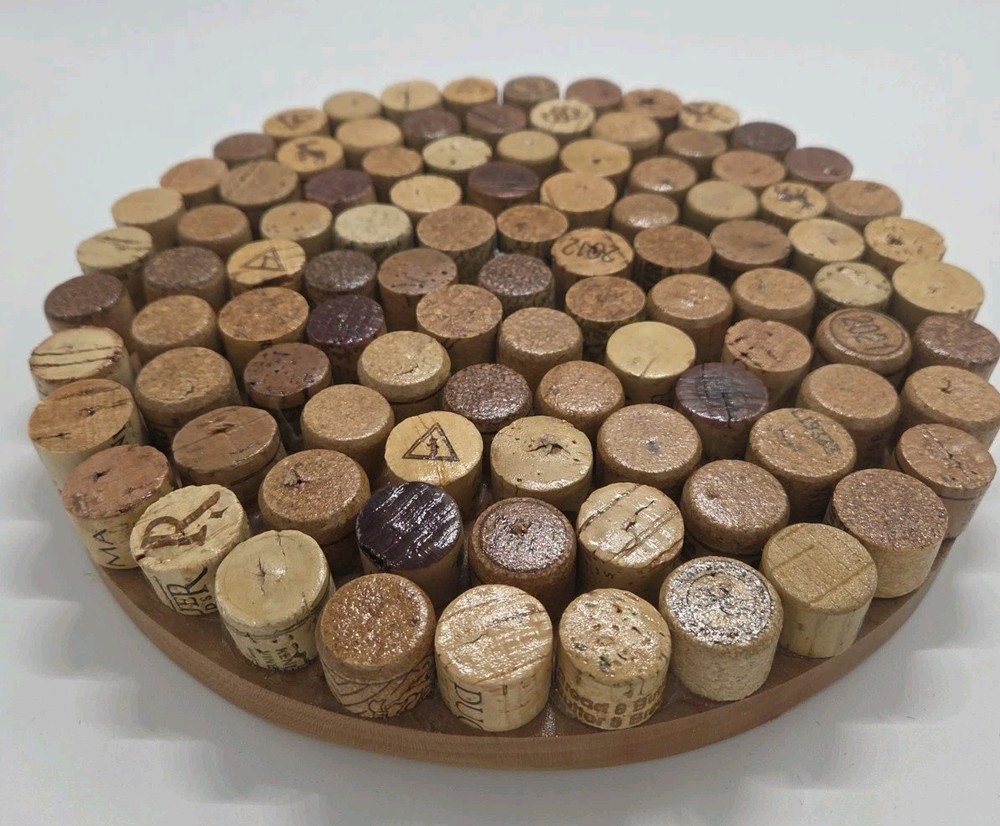 Wine Cork Round Trivet Hot Pad Handmade