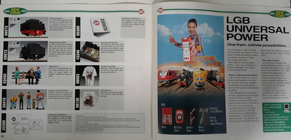 LGB NEW ITEMS 1999 CATALOG