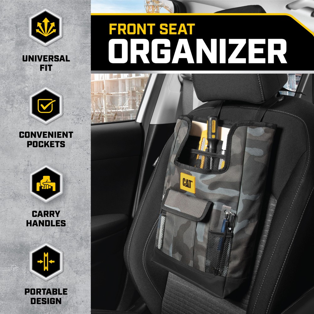 Camo Pattern Car Seat Organizer for Storage - Adjustable Straps- for Front /Back