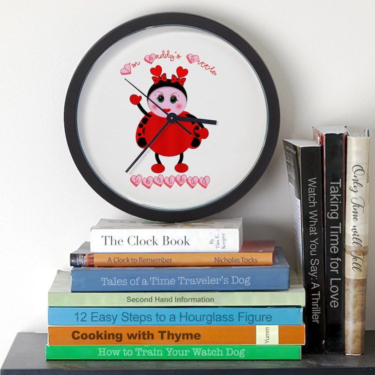 CafePress Daddy's Lovebug 10" Wall Clock (348502655)