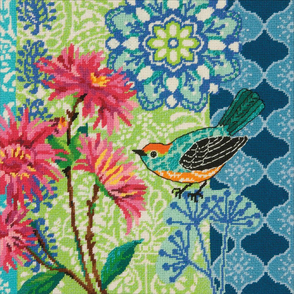 Dimensions Needlepoint Kit - Blue Floral