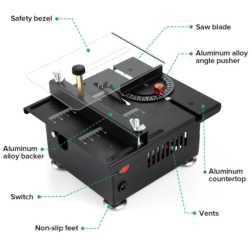 Mini Multi Functional Table Saw, mini Table Saws for Crafts, Portable Mini De...