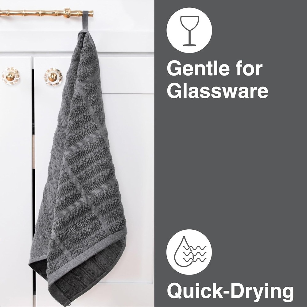 Solid Kitchen Towels: Highly Absorbent, Super Soft Long Lasting - 100% Cotton...