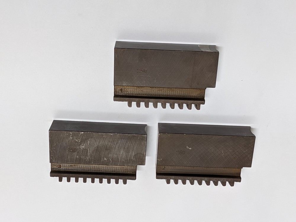 BISON SJM35003200-250 Soft Solid Jaws for 10" Scroll Chucks (USED).