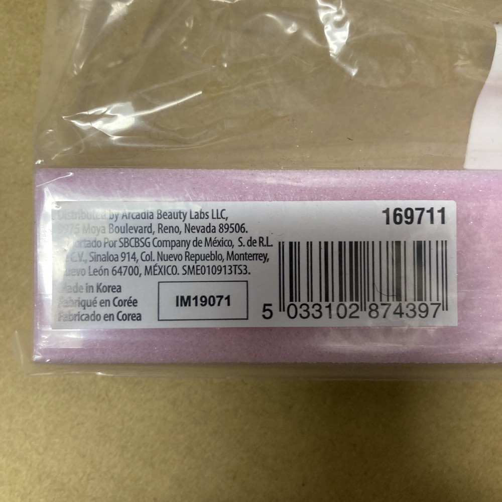 2 Pack Beauty Secrets Neon Buffer 4-Sided Assortment Bright Pink