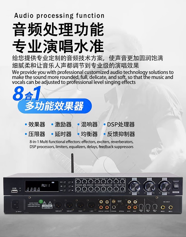 Professional Microphone Multifunctional Prea Digital Microphone KTV Karaoke