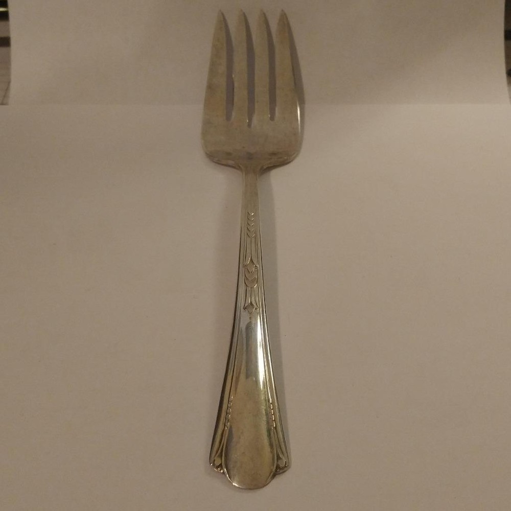 Silver Meat Fork Valencia Silver Meat Fork Large Silver Plate Fork 8-3/4"