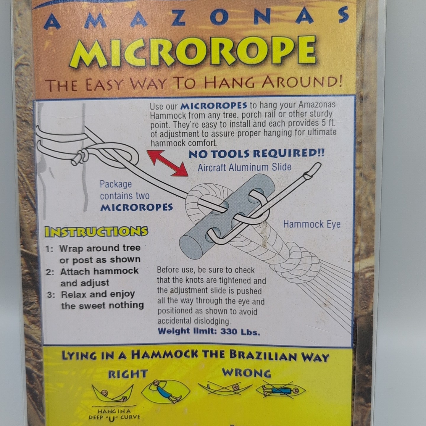 New Byer Of Maine Amazonas MicroRope Ultralight Hammock Rope Set A4016
