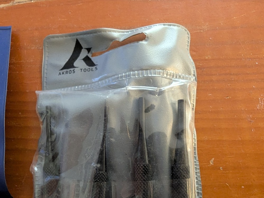 Akros Tools Punch Set And Three Plug Gages