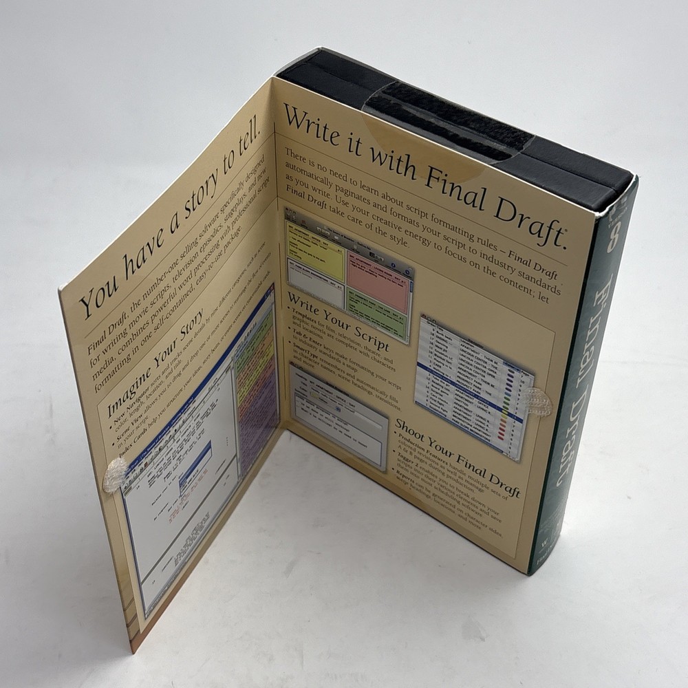 Final Draft Professional Scriptwriting Software Version 8 MAC Windows PC CD 2009